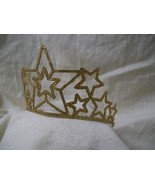 Gold Glitter Star Metal Tiara Crown Celestial Queen King Asteria Fallen ... - $20.29 CAD