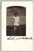 RPPC Adorable Little Girl on Lawn Photo Postcard G23 - £4.75 GBP