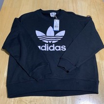ADIDAS Originals Sweatshirt Trefoil Mens L Pullover Black Pullover Crew ... - $668.15 MXN