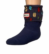 Hunter Original Kids Boot Socks Ladybird Print, Navy Size L - £15.23 GBP