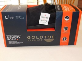 Goldtoe Premier Memory Foam AquaFX Moisture-Wicking Men&#39;s Slippers L 9-1... - £16.45 GBP