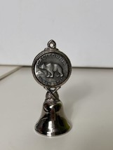 Vintage Souvenir Bell California Golden State Bear Silver  - £19.22 GBP