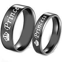 COI Tungsten Carbide Prince Princess Wedding Band Ring-TG4331  - £31.46 GBP