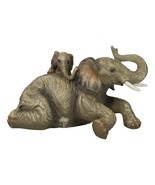 Wildlife Jungle Play Safari Savanna Elephant Father and Calf Resting Fig... - $32.99