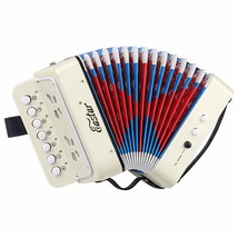 Kids Accordion Toy Accordian Mini Musical Instruments 10 Keys Button For Child C - £71.93 GBP