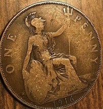 1916 Uk Gb Great Britain One Penny - £1.36 GBP