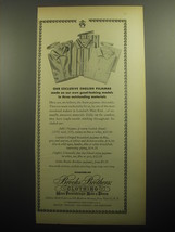 1958 Brooks Brothers Clothing Ad - Our exclusive English pajamas - £14.82 GBP