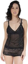 Inspire Psyche Terry Womens Plus Size Lace Cups Camisole Size 1X Color Black - £37.80 GBP