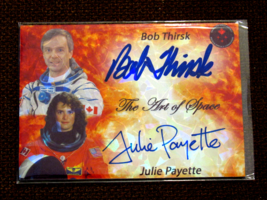 Bob Thirsk Julie Payette Nasa Astronaut Signed Auto The Art Of Space Card Beauty - £94.95 GBP