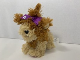 Nickelodeon JoJo Siwa Bow Bow small plush 6” yorkie puppy dog purple 201... - $10.39