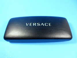 Versace Italy Black Clamshell Eyeglasses Sunglasses Hard Case Faux Leather - £11.64 GBP