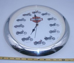 Harley Davidson Round Wall Clock - Makes Motorcycle Engine Noises - £36.75 GBP