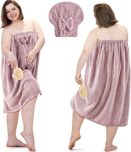 Mothers Day Gifts for Mom Women Her,2 Sets plus Size Womens Wrap Towel with Hair - £46.63 GBP