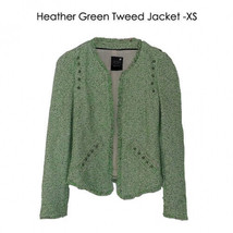 Zara Trafaluc Heather Green Tweed Blazer - XS - £19.81 GBP