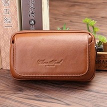 Genuine Leather Waist Belt Bag Men Mobile Phone Pouch Bags Case Fashion Bum Fann - £66.92 GBP