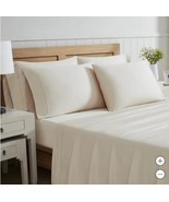 Highland Park Sheet Set Beige 6-Piece Flat Fitted Pillowcases 1000 Threa... - $312.15 CAD+