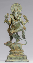 Ganesh - Antique Javanese Style Bronze Dance Indonesian Ganesha Statue -45cm/18&quot; - £1,451.00 GBP