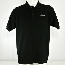 CRICKET Wireless Cell Phone Employee Uniform Polo Shirt Black Size M Med... - £20.05 GBP