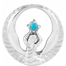 Platinum Phoenix Turquoise Pendant - £470.73 GBP