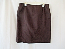 Kasper skirt pencil straight Size 14P dark brown lined knee length - £11.23 GBP