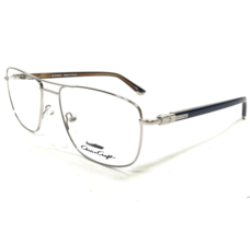 Chris Craft Eyeglasses Frames CF1003 02 Brown Blue Silver Square 56-18-145 - £73.35 GBP
