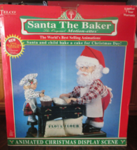 VINTAGE Telco 1996 Santa Baker Animated Christmas Display Scene - £133.22 GBP