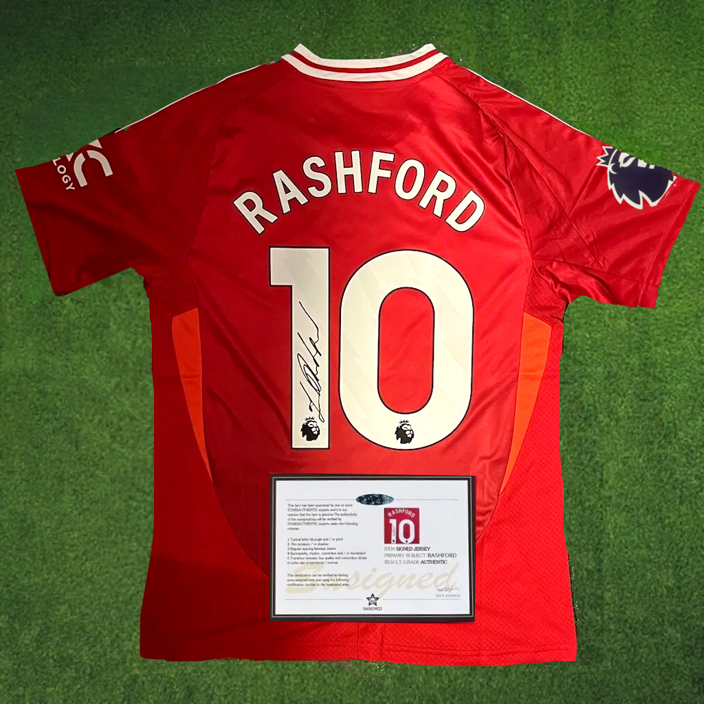 Marcus Rashford SIGNED Man United Signature Jersey + COA 24/25