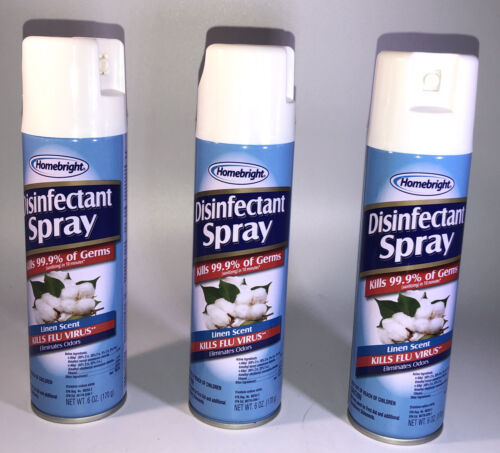 3ea 7.5oz  Spray Cans,Kills 99.9% of Germs-Linen Scent-BRAND NEW-SHIP N 24HR Item image 2
