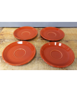 Lot of 4 Fiestaware 6&quot; Saucers Fiesta Homer Laughlin - Orange Color - £15.70 GBP