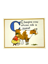 Cavallini Letter C Framable Nursery Art 1930s Repro Alphabet Flash Card ... - $16.70 CAD