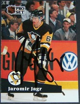 BEAUTY! 1991-92 Pro Set Jaromir Jagr Signed Autographed Auto Hockey Card PSA COA - £78.41 GBP
