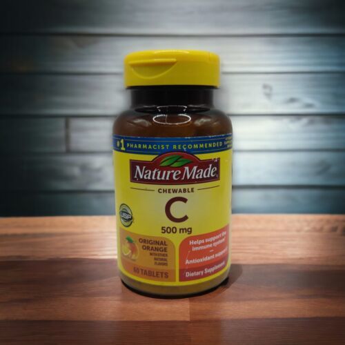 Primary image for Nature Made Chewable Vitamin C 500mg 60 Tablets Immune Support EXP 7/25 Orange 