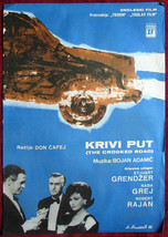 1965 Original Movie Poster Crooked Road Don Chaffey Robert Ryan Thriller UK YU - £27.54 GBP