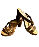 CROCS Slides Heels 14558 Gray Womens US 10W Sandals - £51.45 GBP