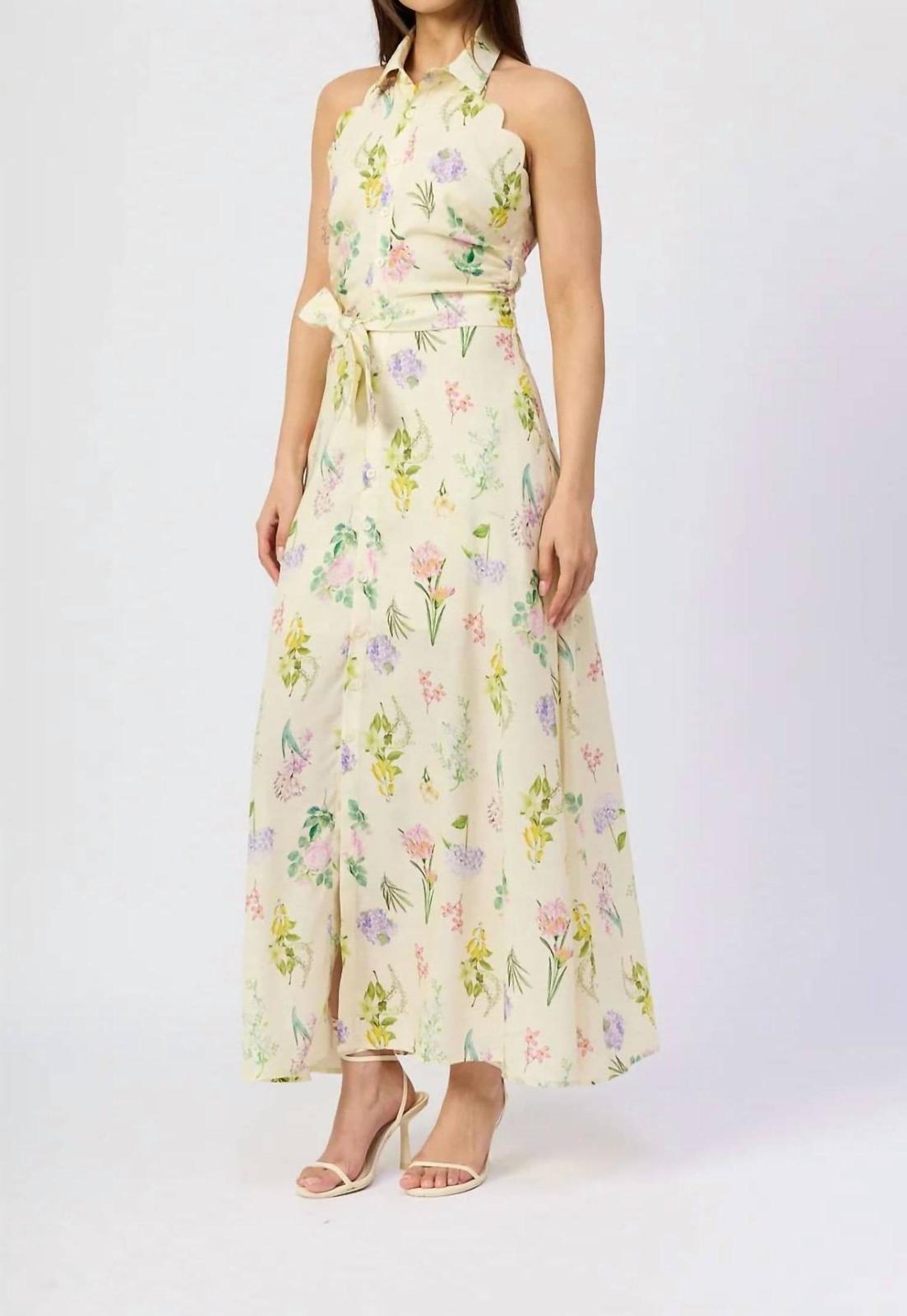 En Saison Bowen Sleeveless Maxi Dress Yellow - $98.00