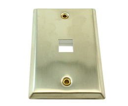 Wall Plate: Keystone 1 Hole - Stainless Steel - £15.17 GBP