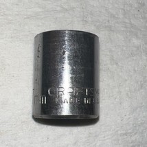 Vintage Craftsman 3/8&quot; Drive 17MM 12 Point Shallow Socket Metric EE 44307 USA - £4.66 GBP