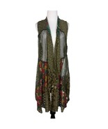 Soft Surroundings Multicolor Boho Open Front Crochet Duster Vest Cardiga... - $779.31 MXN