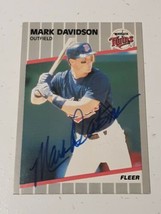 Mark Davidson Minnesota Twins 1989 Fleer Autograph Card #109 READ DESCRIPTION - £3.88 GBP