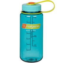 Nalgene Sustain 16oz Wide Mouth Bottle (Cerulean) Recycled Reusable Blue - £11.18 GBP