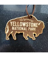 Wood Yellowstone National Park Christmas Ornament Bison 3.8&quot; WY Buffalo - £14.73 GBP