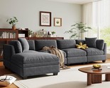Merax Modern Upholstered Modular Sectional Sofa with Removable Storage O... - £1,852.66 GBP