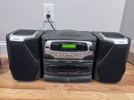 KOSS HG857 boombox stereo system CD Dual Cassette Deck Radio — NO Remote - $199.00