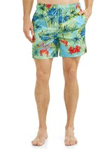 George Men&#39;s Swim Trunks Shorts Size 2XL (44-46) Hawaiian Flamingos 6&quot; Inseam - £11.34 GBP