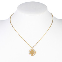 Gold Tone Necklace, Royal Crown Pendant & Swarovski Style Crystals - $27.99