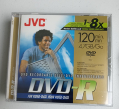 JVC Blank Recordable DVD-R Disc Video Data  120 min. 4.7 GB New Sealed - $6.81