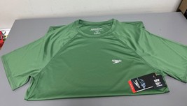 Speedo Men&#39;s Uv Swim Shirt Short Sleeve Regular Fi -  Dark Ivy/ Small - £22.15 GBP