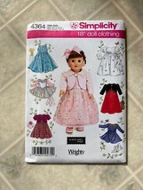 ©2005 Simplicity 4364 18&quot; American Girl Doll Dress Pattern Factory Folded Uncut - £10.30 GBP