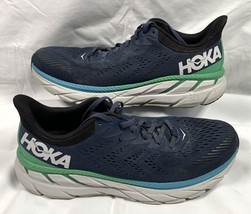 Hoka One One Mens Clifton 7 Moonlit Blue Ocean/Anthracite Running Shoes Size 11 - £51.28 GBP