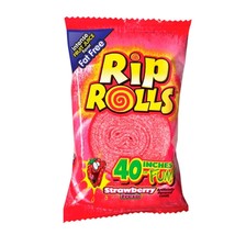 6x Packs RIP Rolls Strawberry  1.4oz 40 Inches Exotic Candy - BLOWOUT SALE - £8.42 GBP